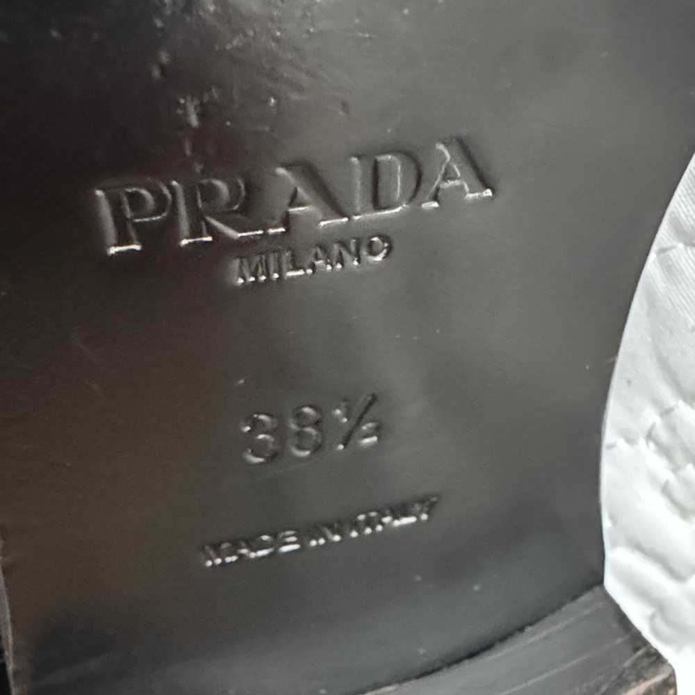 Prada Black Moto Boots with Buckle Accents - Picture 8 of 10